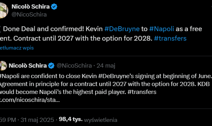 DEAL DONE! Kevin De Bruyne PODPISAŁ umowę z nowym klubem!