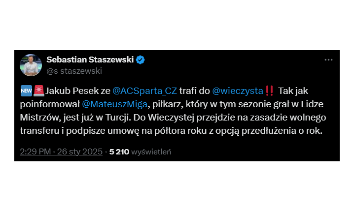 HIT! Wieczysta bierze piłkarza z... LIGI MISTRZÓW!