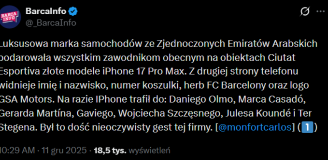 Takie ZŁOTE PREZENTY dostali piłkarze Barcelony O.o