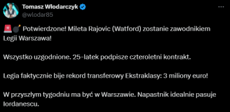 Legia BIJE REKORD TRANSFEROWY EKSTRAKLASY! 3 MLN EURO ZA...