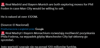 Real Madryt i Bayern ruszają po GWIAZDĘ Manchesteru City!