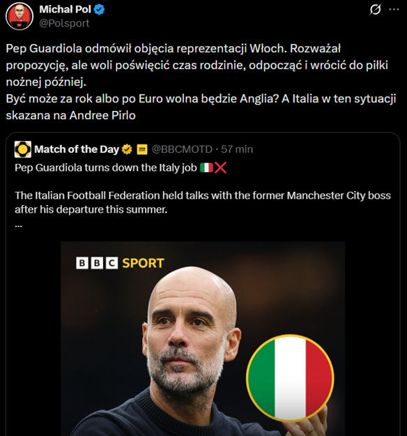 DZIEJE SIĘ! Pep Guardiola ODMÓWIŁ tej drużynie!