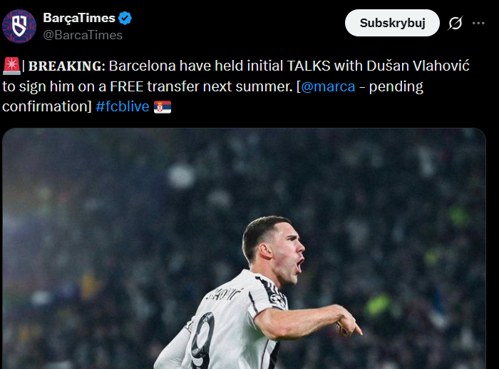 HIT! To może być NOWY NAPASTNIK Barcy!