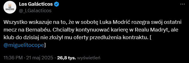 PILNE! Oto DECYZJA Realu Madryt w sprawie PRZYSZŁOŚCI Modricia!