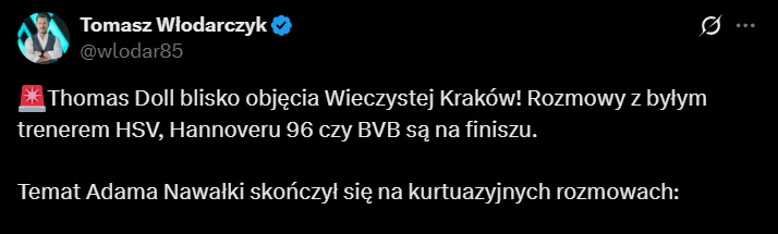 HIT! Wieczysta bierze BYŁEGO TRENERA BVB!