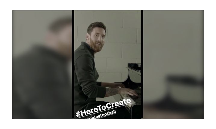 Leo Messi gra na pianinie... HYMN Ligi Mistrzów!