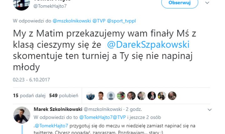 Hajto zgasił dyrektora TVP Sport na Twitterze