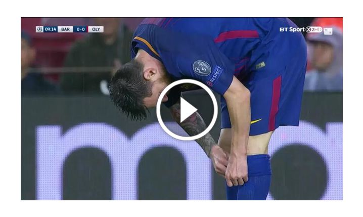 Dziwne zachowanie Messiego podczas meczu [VIDEO]