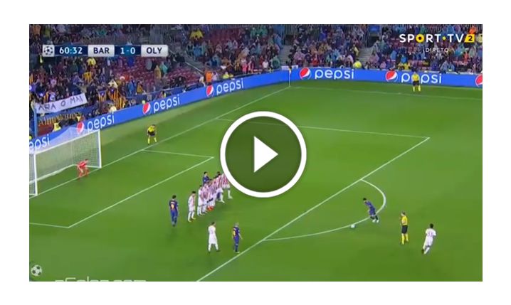 Messi ładuje gola z rzutu wolnego! [VIDEO]