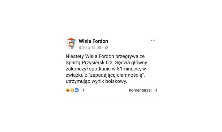 Nietypowy powód zakończenia wcześniej meczu przez sędziego :D