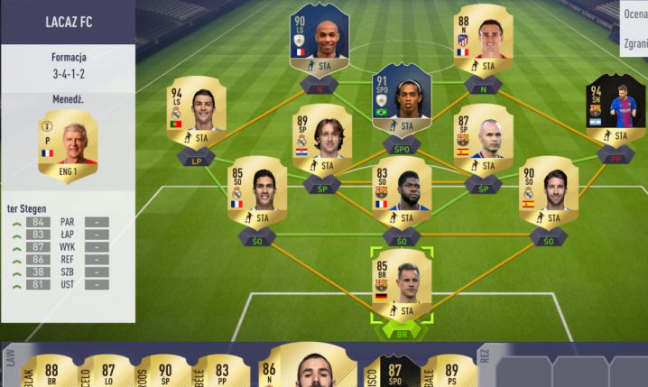 Tak wygląda skład Lacazette'a w FIFA 18!