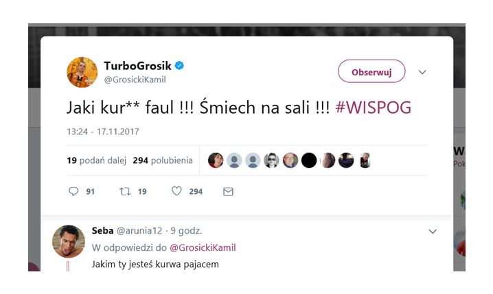 Kamil Grosicki ostro zjechany na Twitterze!