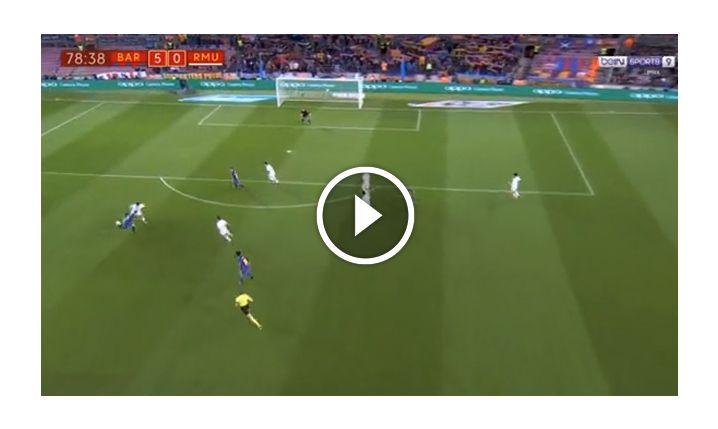 Kapitalne zagranie piętą Denisa Suareza i gol Arnaiza! 5-0! [VIDEO]