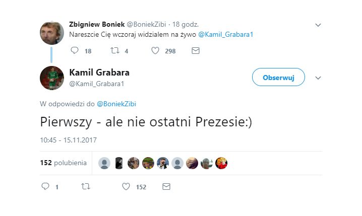 Grabara odpowiedział Bońkowi na Twitterze!