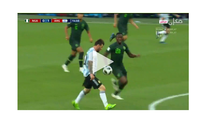 Przyjęcie piłki przez Messiego w akcji bramkowej [VIDEO]