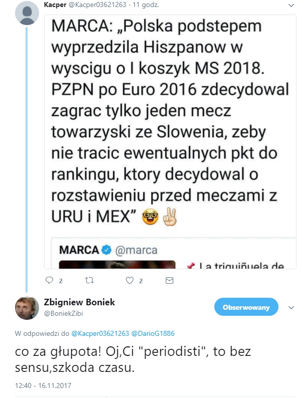 Reakcja Bońka na zarzuty hiszpańskich mediów!