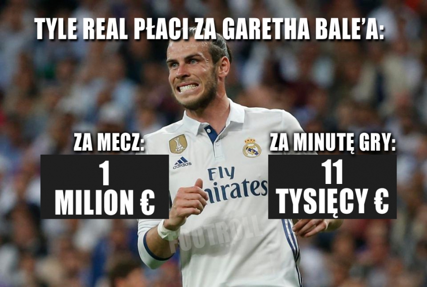 Tyle Real Madryt płaci za MINUTĘ gry Bale'a!