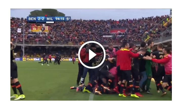 Benevento 2-2 AC Milan [VIDEO]