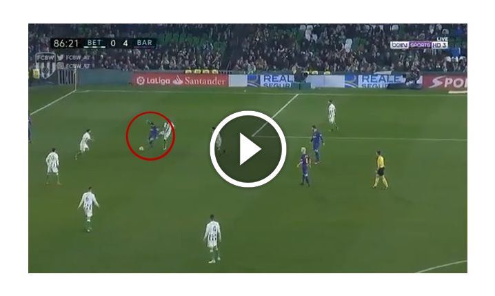 Tak Messi wychodzi spod pressingu Betisu! MISTRZ! [VIDEO]