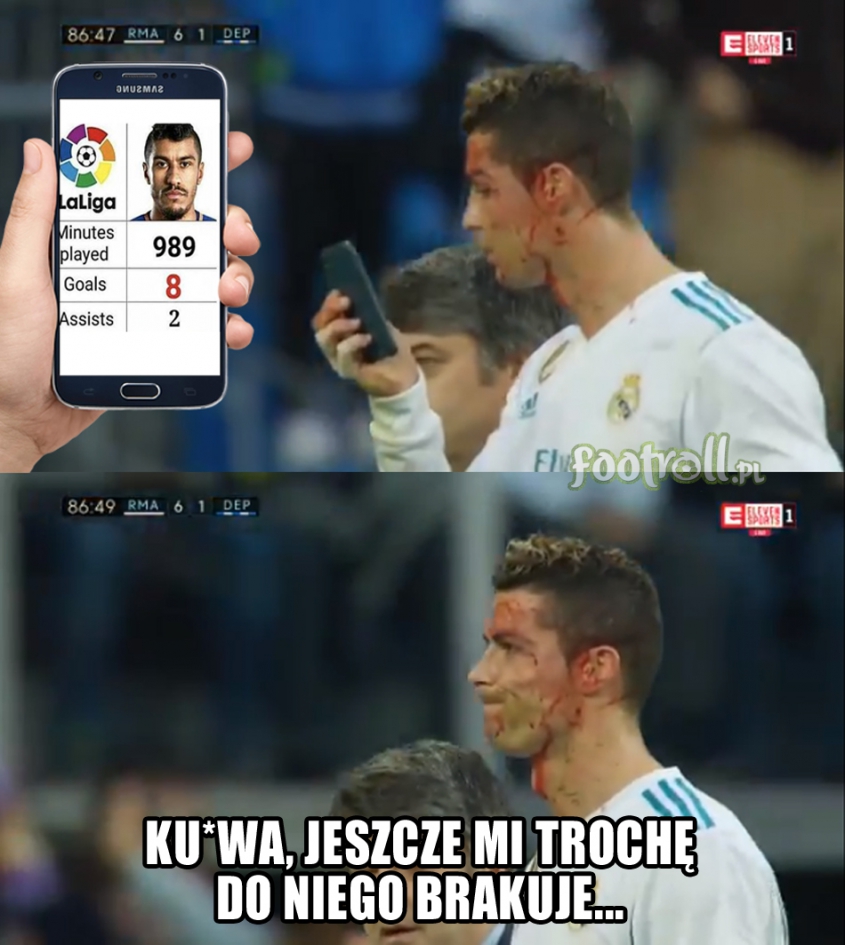 Już wiemy, co Ronaldo sprawdzał na telefonie... :D