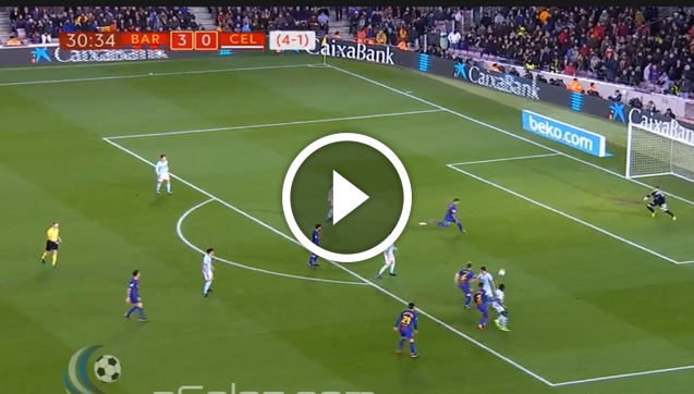 Suarez strzela na 4-0 z Celtą Vigo!  [VIDEO]
