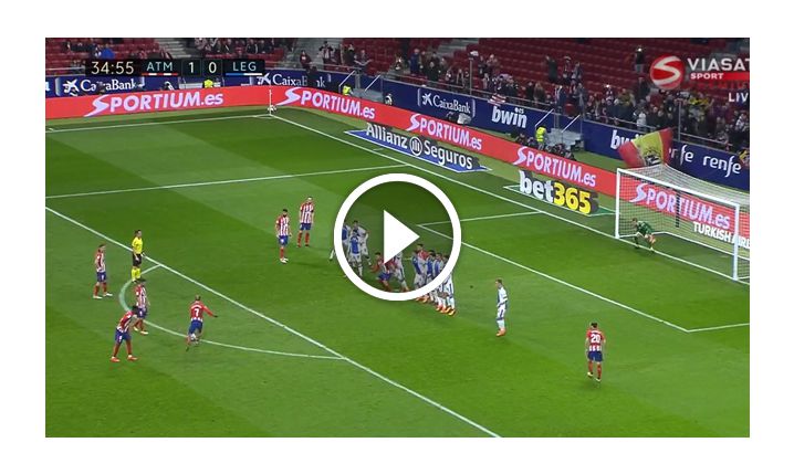 Griezmann ładuje gola z rzutu wolnego! [VIDEO]
