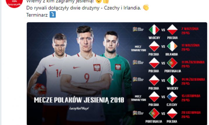 Znamy kolejnych rywali reprezentacji Polski!