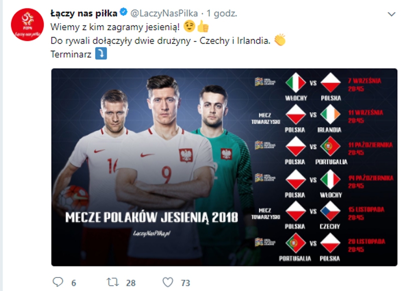 Znamy kolejnych rywali reprezentacji Polski!