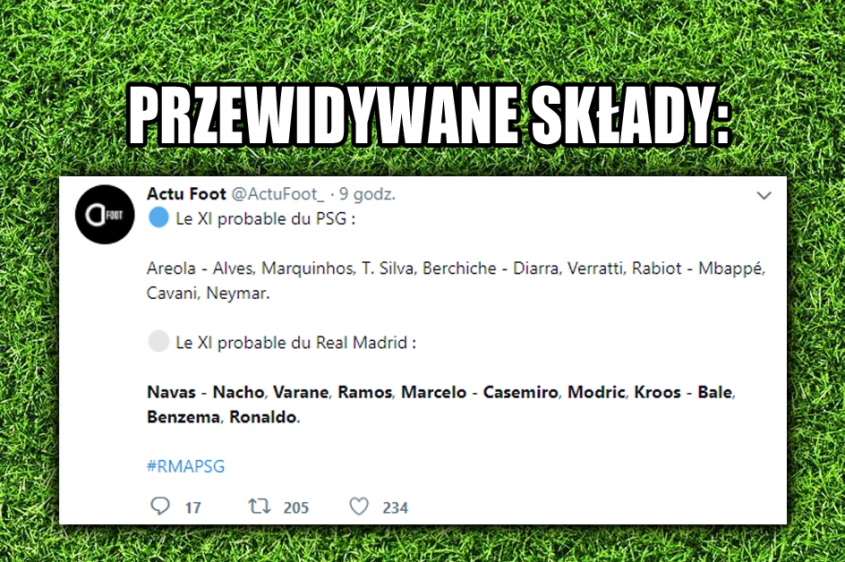 Przewidywane składy obu drużyn! Real Madryt - PSG