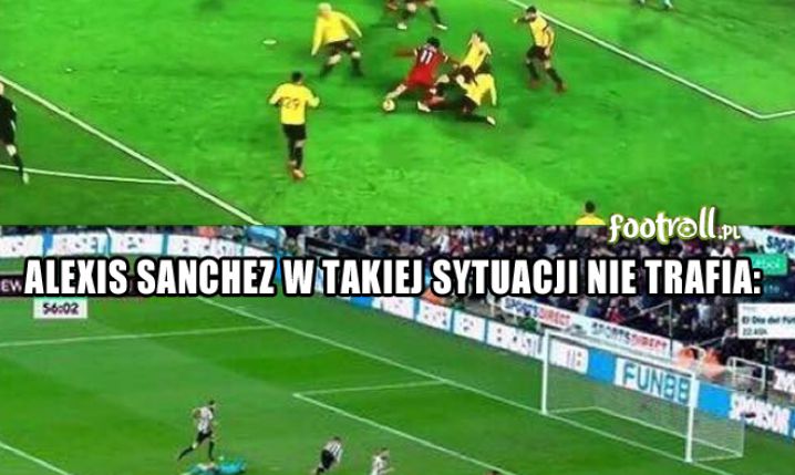 Salah strzela w takiej sytuacji, a Alexis Sanchez....