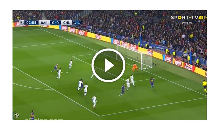 Messi strzela gola w 3 minucie z Chelsea! 1-0 [VIDEO]