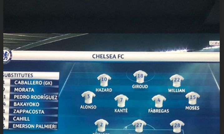 Diego Costa wrzucił skład Chelsea i... zamazał nazwisko Antonio Conte xD