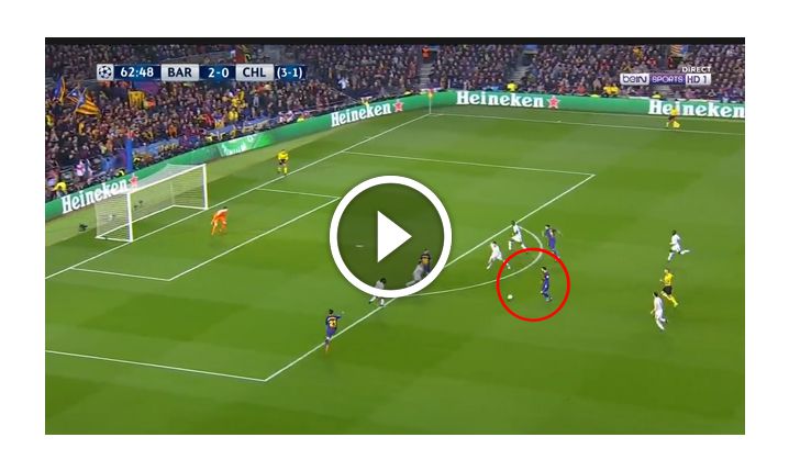 Leo Messi ładuje gola na 3-0 z Chelsea! [VIDEO]