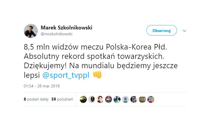 Rekordowa oglądalność meczu Polska - Korea Płd!