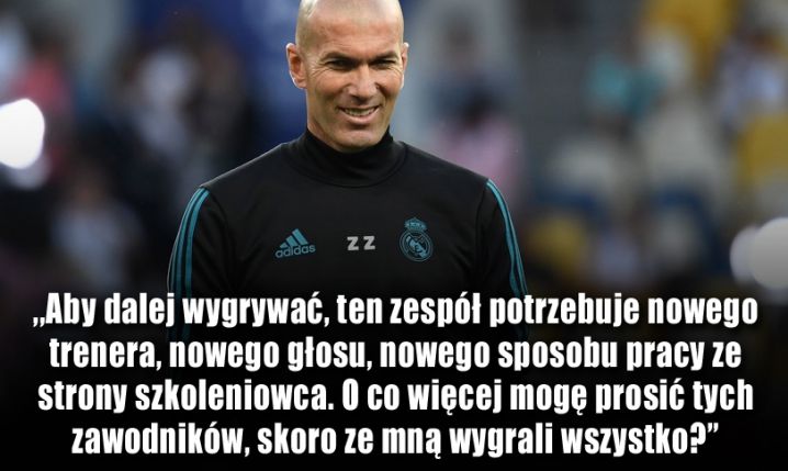 Zidane o swoim odejściu z Realu Madryt
