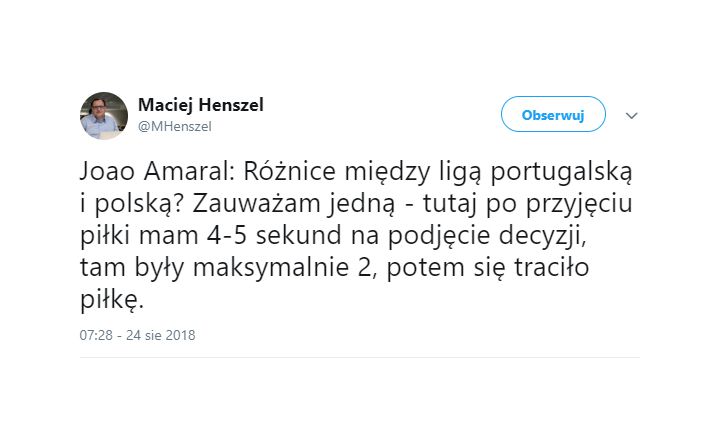 Tak Amaral porównał Ekstraklasę do ligi portugalskiej... :D