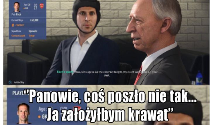 Tak Petr Cech skomentował swój wygląd w FIFA 19... :D