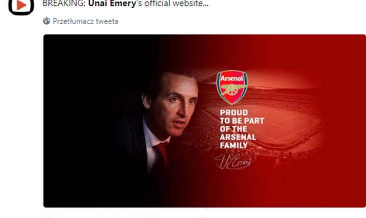 Komunikat na oficjalnej stronie Unaia Emery'ego! Wpadka czy atak hakerski?