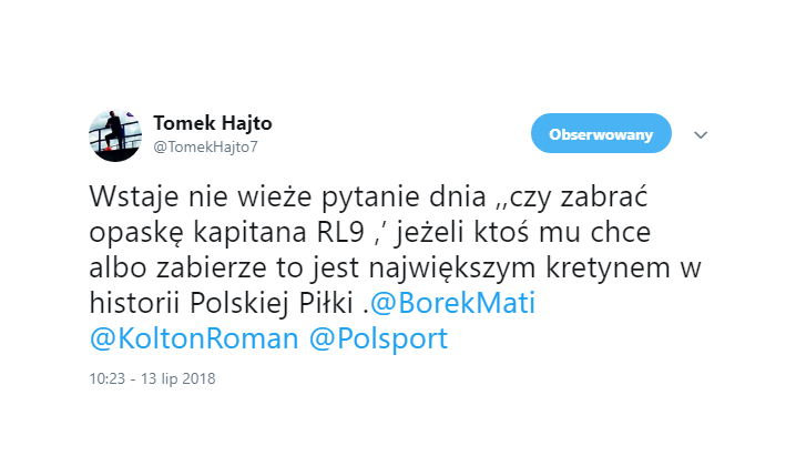 Hajto ostro o potencjalnej zmianie kapitana w kadrze