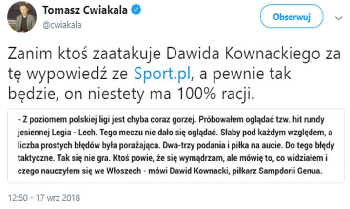 Dawid Kownacki szczerze o meczu Legia - Lech