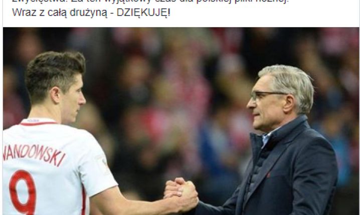 Tak Lewandowski pożegnał Nawałkę