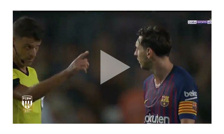 Zachowanie Messiego wobec sędziego po meczu [VIDEO]
