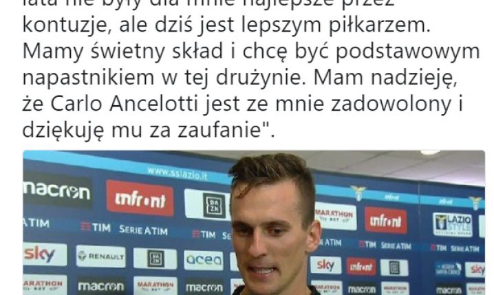 Słowa Milika po wygranym meczu z Lazio