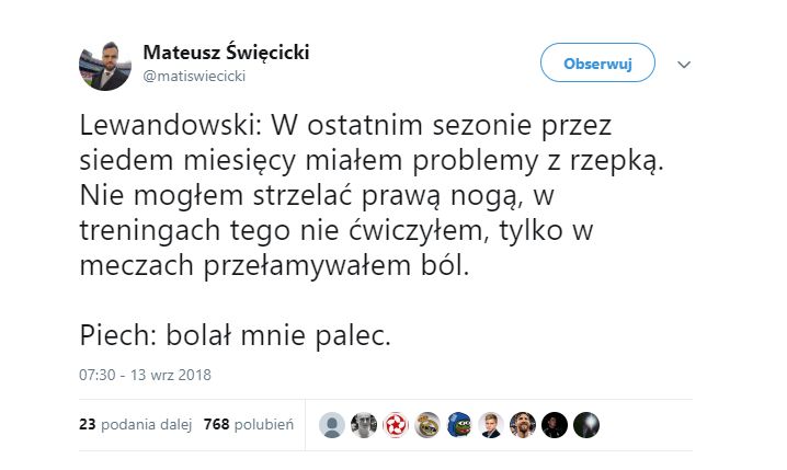 RÓŻNICA między Lewandowskim a Piechem... :D