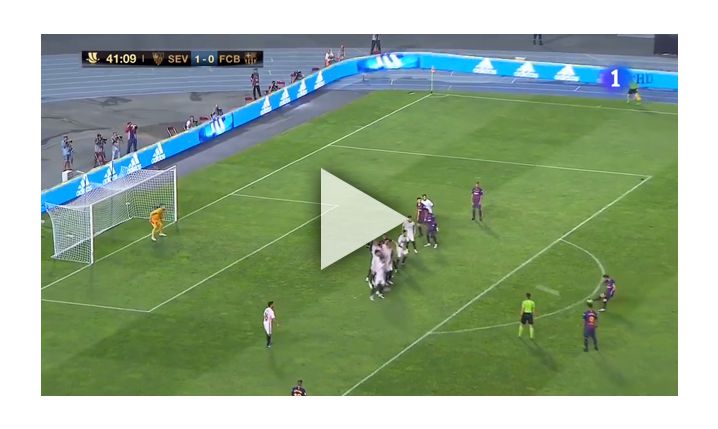 Pique strzela gola na 1-1 z Sevilla! [VIDEO]