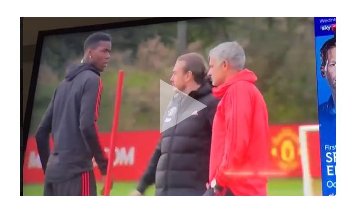 Zachowanie Pogby i Mourinho podczas treningu! [VIDEO]
