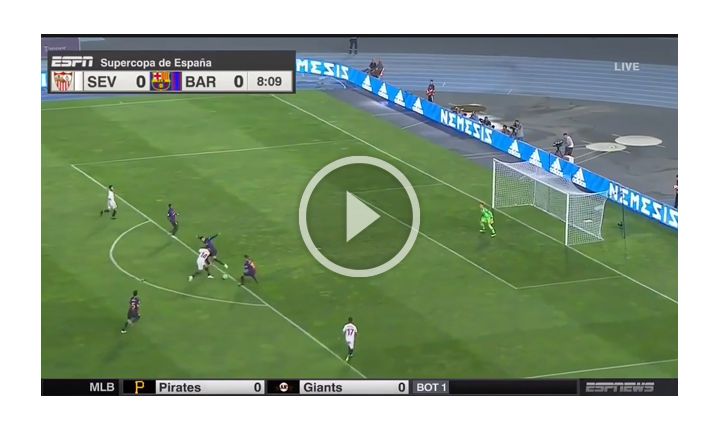 Sarabia ładuje gola z Barceloną! 0-1 [VIDEO]