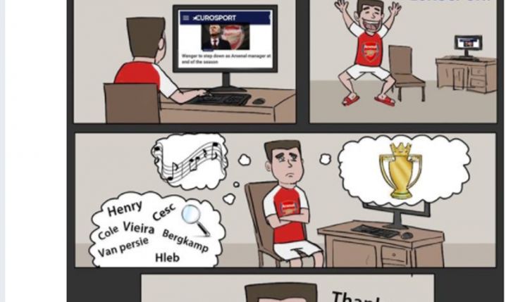 Reakcja kibiców Arsenalu na odejście Wengera... :D