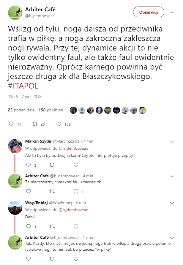 Dlatego sędzia podyktował RZUT KARNY