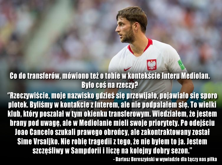 Bereszyński o niedoszłym transferze do INTERU